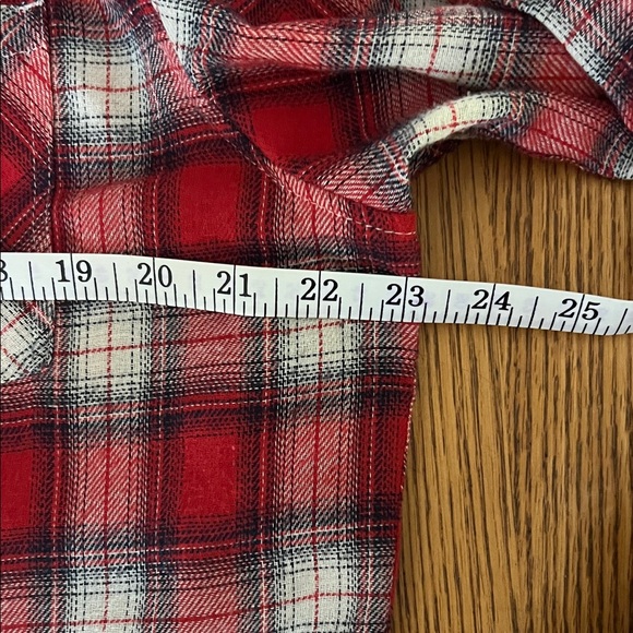 Wisconsin Badgers Red Plaid Button-Up Shirt - Picture 9 of 10